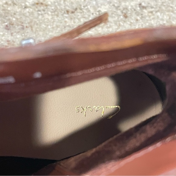 Clarks Clarkwell Hall British Tan Suede Heeled Bootie - Picture 13 of 14